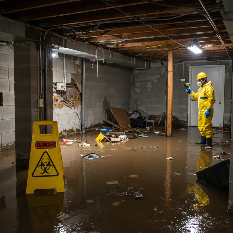 Flooded Basement Electrical Hazard in Ransom County, ND Property