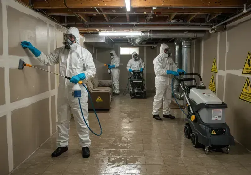 Basement Moisture Removal and Structural Drying process in Ransom County, ND